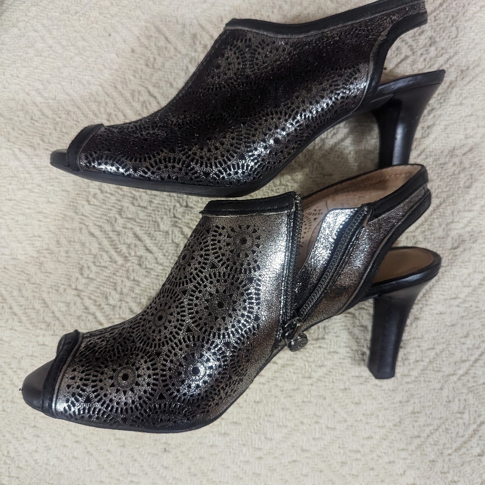 Nurture peep toe slingback high heel women's shoe